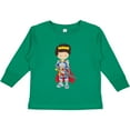 thumbnail image 3 of Inktastic Prince, King, Knight, Sword, Crown, Brown Hair Boys Long Sleeve Toddler T-Shirt, 3 of 5