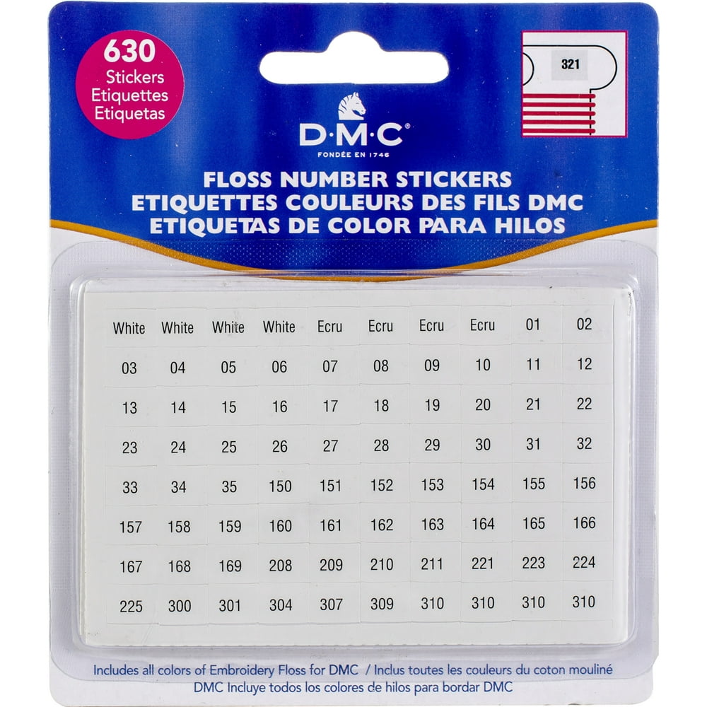 DMC Floss Number Stickers640/Pkg
