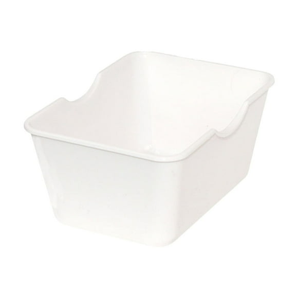 Plastic Storage Box 5.9 in x 3.9 in x 2.8 in with Sturdy Side Handles and Stackable Design for Desk Jewelry or Miscellaneous Organizing