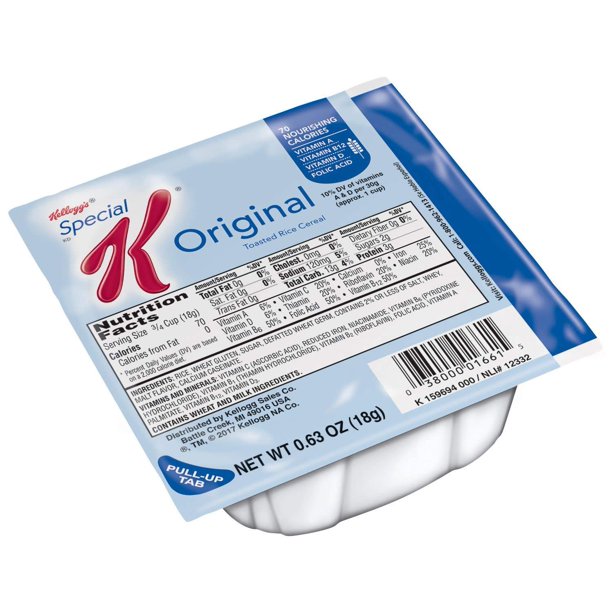 Special K Cereal, Original, 0.63Ounce IndividualServing Bowls (Pack