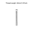 thumbnail image 2 of Uxcell Fully Threaded Rod M5 x 40mm 0.8mm Thread Pitch 304 Stainless Steel Right Hand Threaded Rods Bar Studs 15 Pack, 2 of 6