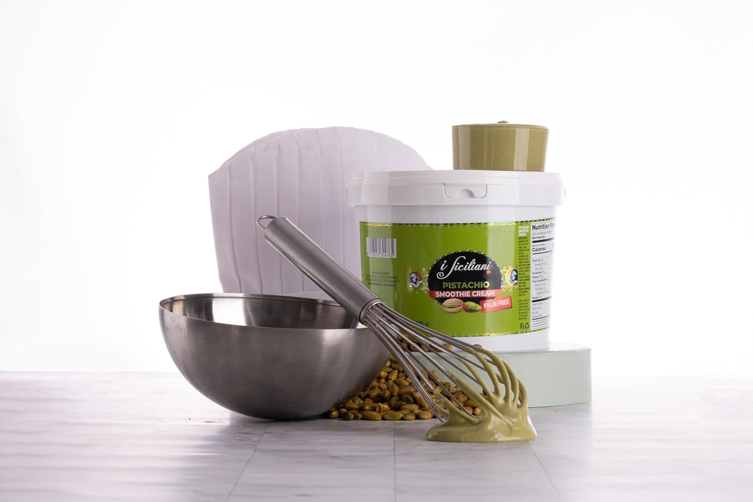 I Siciliani Spreadable Pistachio Cream 3000g | Premium Italian Pistachio Spread | Palm Oil Free | Product of Italy | 105.8oz Tub