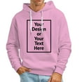 thumbnail image 2 of Mens Hoodie Fall Tops Solid Color Hooded Sweater No Pockets Mens Warm Clothing,Pink,2XL, 2 of 5