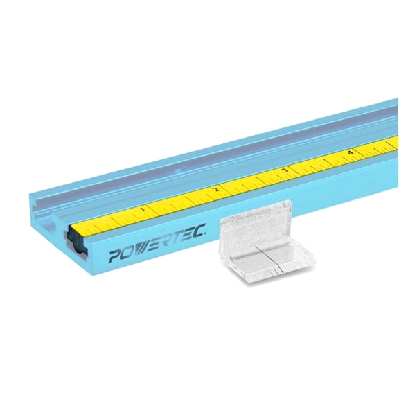 POWERTEC 4' Measuring Tape with Adhesive Backing & Insert w/Scale Kit, Table Saw Accessories, Left to Right Imperial Tape Measure for T Track, Table Saw, Miter Saw, Woodworking Tools & Jigs (71331)