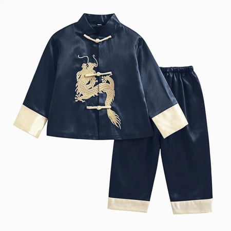 Gubotare Toddler Baby Boy Fall Clothes Toddler Boy Clothes Long Sleeve Sweatshirt and Pant Outfits Kids 2Pcs Fall Clothing Set Size 11-12 (Navy 11-12 Years)