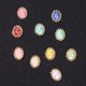 thumbnail image 4 of ColoMX 10 pegatinas decorativas de aleación delicadas para bisutería, accesorios de perlas ovaladas con incrustaciones de diamantes de imitación para bisutería (doradas), 4 of 7