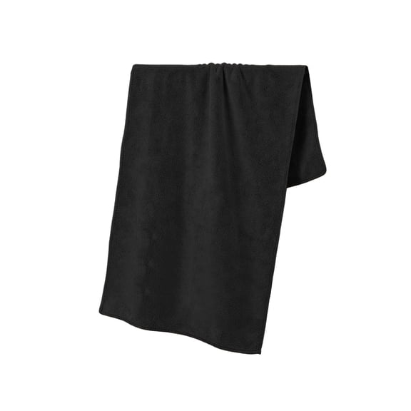 Microfiber Bath Hand Towels, Cosmug Soft Absorbent Towels, Daily Use Quick Dry Towels, for Bathroom Shower, Gym Workout and Travel Carry, 35 x 75 CM, Black