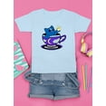 thumbnail image 3 of Moon Cat In A Cup T-Shirt Juniors -Rose Khan Designs,  Large, 3 of 4