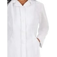 thumbnail image 3 of Meta Labwear Women's 875 Meta Collar Tri-Blend Lab Coat -White -4, 3 of 3
