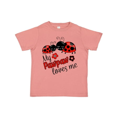 

Inktastic My Pawpaw Loves Me with Cute Ladybugs Gift Toddler Boy or Toddler Girl T-Shirt