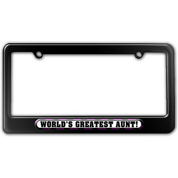 World's Greatest Aunt License Plate Frame - No. 1