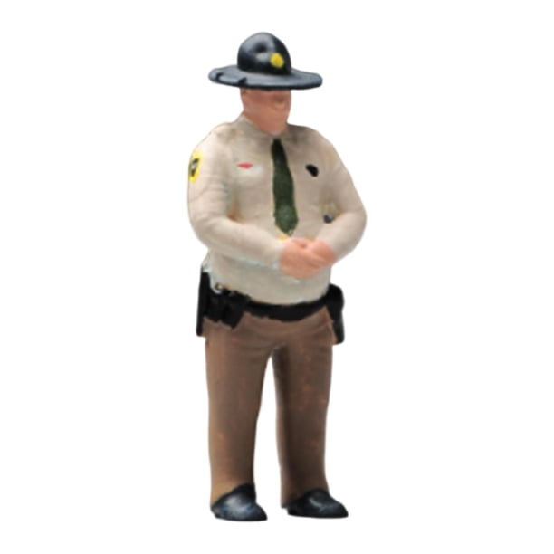 Figura de policía masculina en miniatura a escala 1:64, resina, colección robusta, Mini Tiny People De pie