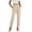 Beige, variant on Women's High Waisted Dress Pants Work Office Pants Casual Straight Leg Ankle Trousers with Pockets Solid Color Elegant Formal Chic