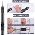 thumbnail image 4 of 1 Set Electric Engraving Pen Cordless Engraving Machine for Jewelry Wood Glass Stone Carving (Black), 4 of 6