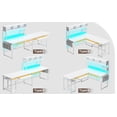 thumbnail image 7 of L Shaped Gaming Desk with Led Lights, Reversible Computer Desk with Keyboard Tray, Pegboard and Storage Bagand, Home Office Desk, 7 of 7