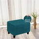 Rectangular Footrest Removable ive Cover Furniture Series Decoration Flexible Extendable Easy to Store - Deep Green - image 3 of 8