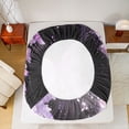 thumbnail image 5 of Castle Fairy Flying Butterfly Girl Boy Twin Sheet Sets 3pcs,Chic Purple Flowers Twin Fitted Sheet Microfiber,Dreamy Princess Breathable Flat Sheet,Lightweight Room Decor, 5 of 7