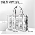 thumbnail image 2 of Large Capacity Tote Bag,White Geometric Diamond Chevron Pattern Handbag Fashion Luxury Tote Bag,15.7"x13"x 5.1" Inches,Laptop Compatible, 2 of 3