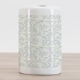 thumbnail image 2 of Floral Ceramic Toothbrush Holder, Flower Orchids Bohemian Style Vintage Petals Vines Pattern French Country Style, Decorative Versatile Countertop for Bathroom, 4.5" X 2.7", Blue White, by Ambesonne, 2 of 4