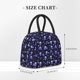 thumbnail image 2 of Balery Skull flower leaf purple Bolsa de Almuerzo para Mujeres, Caja de Almuerzo, Bolsa de Almuerzo Pequeña Impermeable, Tote de Almuerzo Reutilizable con Gran Capacidad, 2 of 6