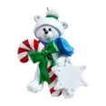 thumbnail image 4 of Ornaments by Elves Personalized Snowflake and Candy Cane Christmas Polar Bear Ornament 2024 .25lbs, 4 of 9