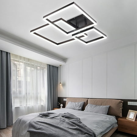 

Modern Acrylic LED Ceiling Light Square Flush Mount Lamp Dimmable Fixtures Remot