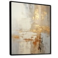 thumbnail image 2 of Designart "Abstract Split In Gold And White" Abstract Shapes Floater Framed Wall Decor, 2 of 5