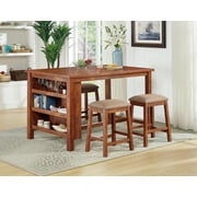 GTU Furniture Elegant High Top Kitchen Dining Room Bar Set/Barstool (1xTable+4xBarstools)