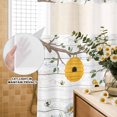 thumbnail image 3 of No Hook Shower Curtain, Yellow Gnomes Shower Curtains for Bathroom with See Through Top Window, Spring Floral Bees Daisy Branches Wooden Waterproof & Washable Bath Curtain Small Stall 36"x78", 3 of 9