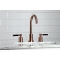 thumbnail image 3 of Kingston Brass FSC892DKLAC Kaiser Widespread Bathroom Faucet with Brass Pop-Up, Antique Copper, 3 of 8