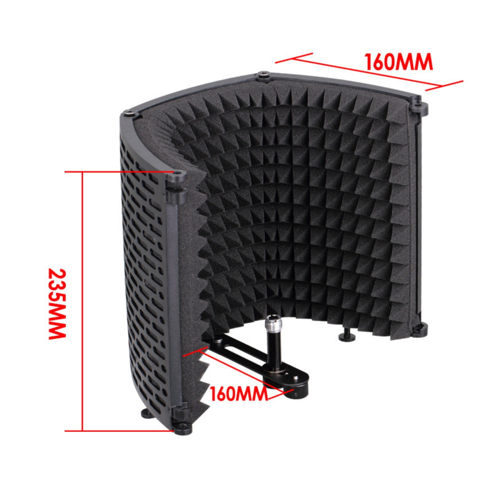 Versatile 3 Panel Mic Isolation Shield for Enhanced Sound Claritys in Various Recording Environment Foldable Foam Filter
