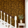thumbnail image 2 of S4sassy Removable Nature-inspired Waterproof Wall Wrap, Wallcover, Lily Sketch Print Contact Paper for Walls, Cabinets, Dresser, Self Adhesive Vinyl Wallpaper Roll- Brown (25"x60" inch), 2 of 9