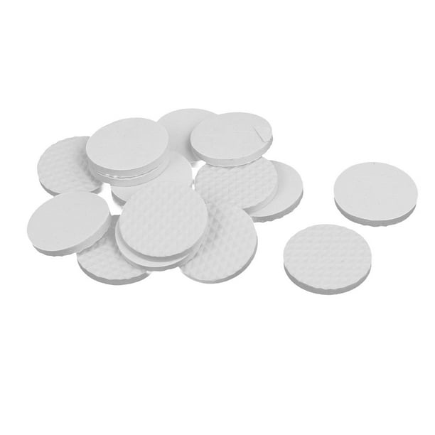 30mm Dia Rubber Self Adhesive AntiSkid Furniture Protection Pads White