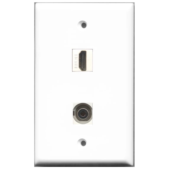 Ultra Spec Cables 1 Port HDMI 2.0 1 Port 3.5mm Female F/F Wall Plate