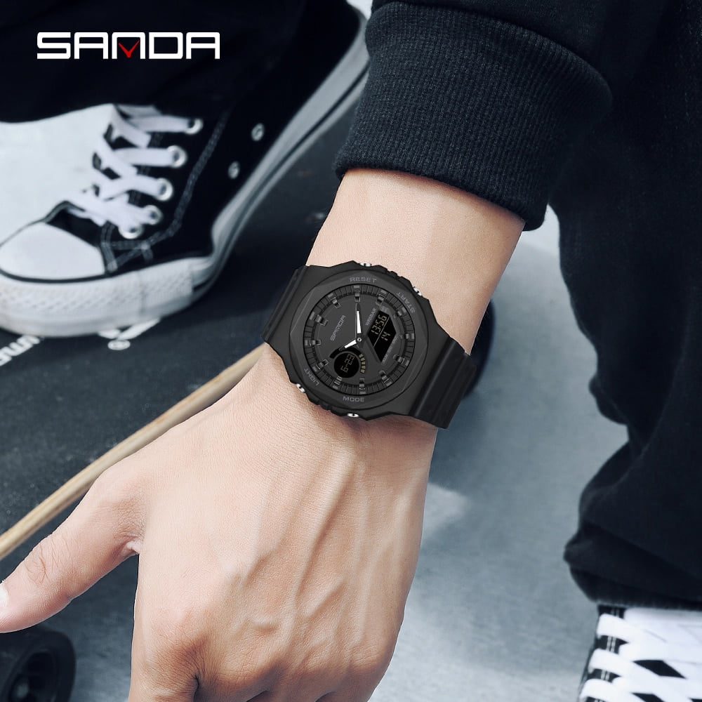 2022 Sanda Waterproof Sport Watches Women Fashion Luxury Digital