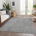 thumbnail image 6 of Addison Rugs Mayfield Premium Machine Washable Transitional Geometric Charcoal Rectangle Rug, 3' x 5', 6 of 6