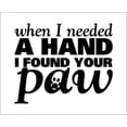 thumbnail image 2 of Pet Quotes Wall Decor Needed A Hand Found Your Paw Vinyl Stickers Decals 23x19-Inch Black, 2 of 2