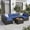 Black+Blue, variant on Senfot 7-Piece Outdoor Patio Furniture Sofa Set, Sturdy Steel Frame, Modular Sectional Couch for Backyard Garden Poolside Lawn Brown+Beige