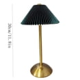 thumbnail image 3 of Cordless Pleated Table Lamp, Rechargeable Vintage Bedside Lamp, Portable Fabric Shade Night Light for Bedroom Dining Room Home Decor, 3 of 7