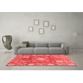 thumbnail image 3 of Ahgly Company Machine Washable Indoor Rectangle Abstract Red Modern Area Rugs, 5' x 7', 3 of 4