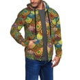 thumbnail image 2 of Honeii Colorful Circle Print Hoodies for Men, Pullover & Full Zip, Breathable Zip up Hoodie, Sweatshirt-Large, 2 of 5