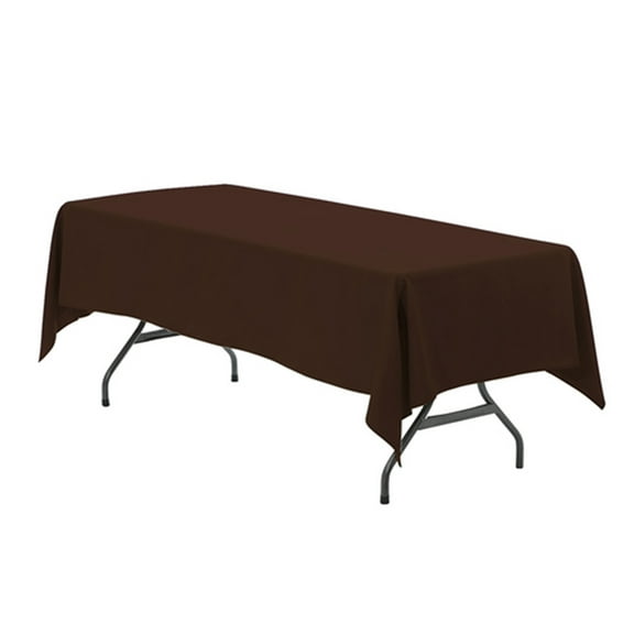 60 x 126 inch Rect. Polyester Tablecloth Chocolate Brown
