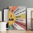 thumbnail image 4 of Affirmation Wall Art for Nursery Classroom Kids Bedroom, I Am Kind I Am Brave Positive Affirmations Wall Decor Poster Wrapped Wooden Frame Wall Decor,Canvas Wall Art for Living Room,Bedroom,Office,Re, 4 of 6