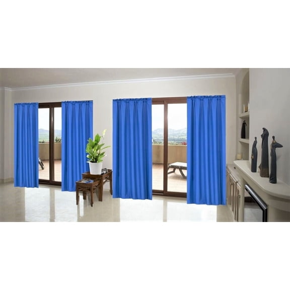1 Panel Lined Blackout Window Curtain Treatment Drape Rod Pocket Light Filtering 84"long ,Matte ROYAL R64