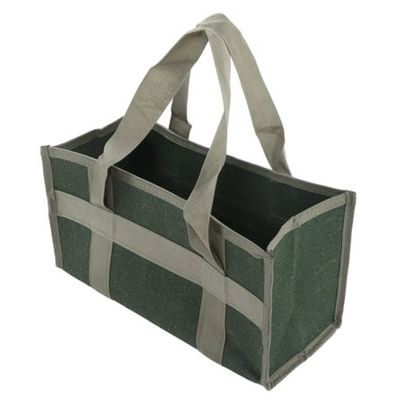 

Wide Mouth Tool Bag OD Green Canvas Large Capacity Wear Resistant Waterproof Tool Storage Bag for Electrician 35 X 17 X 17cm / 13.8 X 6.7 X 6.7in