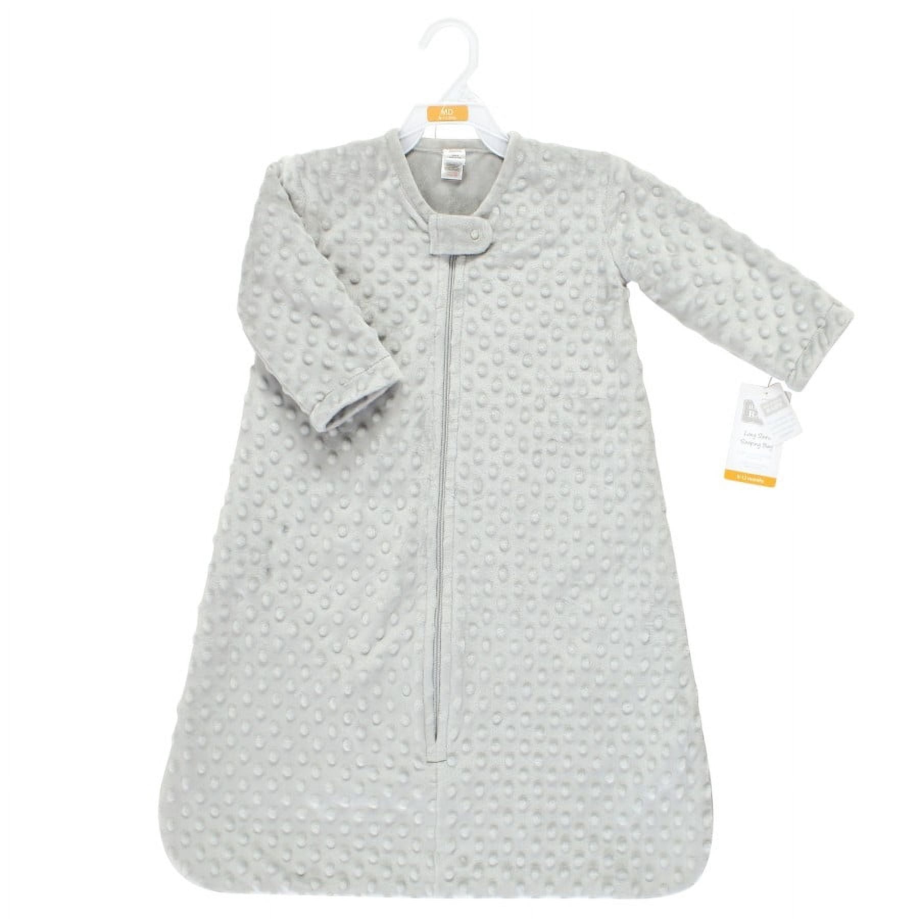 Hudson Baby Plush Sleeping Bag, Sack, Blanket, Lt. Gray, 0-6 Months