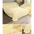thumbnail image 2 of Furniture Cover Drop Cloth Bedspread Sofa Storage Covers, Polyester Rectangular Tablecloth Recliner Cover Protector Dust Cover, Washable-Beige-350x300cm(138x118in), 2 of 7