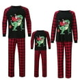 thumbnail image 2 of Ihaphap Funny Santa Riding Dinosaur Christmas Family Matching Pajama Set(6-7Y,Kid), 2 of 6