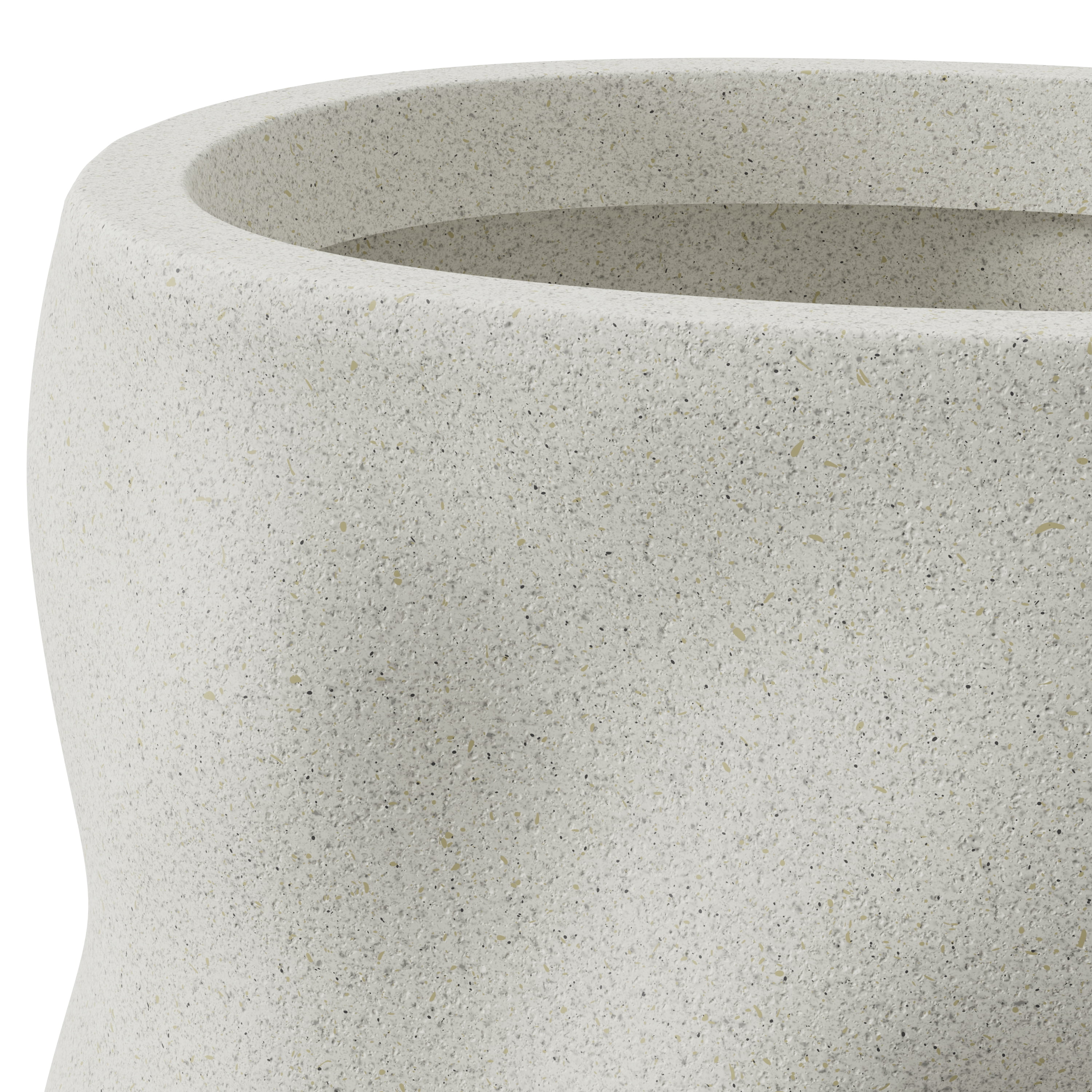 Better Homes & Gardens Mallory 8 inch Resin Planter, White with Elegance Design for Flowers, Succulents and Herbs