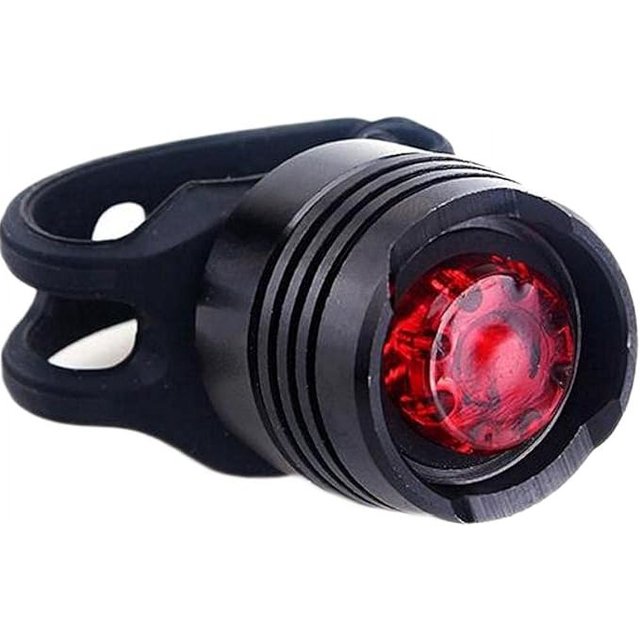 Luz trasera LED impermeable para bicicleta, luz de advertencia de seguridad, accesorios para montar con batería, 1 unidad
